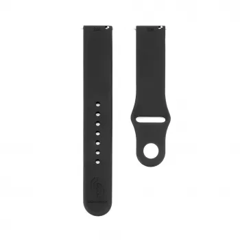 Connect 20mm Silicone Loop Watch Strap (130mm M/L) Black