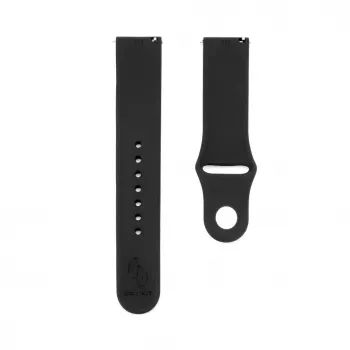 Connect 22mm Silicone Loop Watch Strap (S/M 110mm) Black