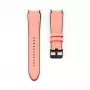 Connect 20mm Silicone Patch Leather Watch Strap (130mm M/L) Pink