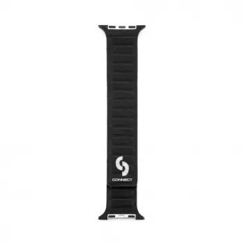 Connect Watch 38/40/41mm Fine Woven Twill Magnetic Chain Watch Strap Black