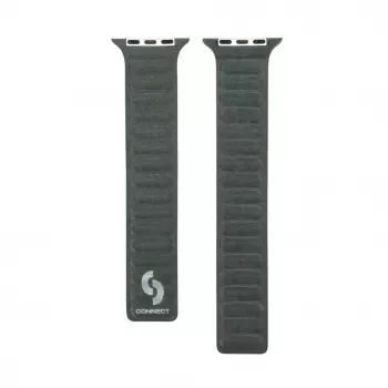Connect Watch 42/44/45mm Fine Woven Twill Magnetic Chain Watch Strap Green
