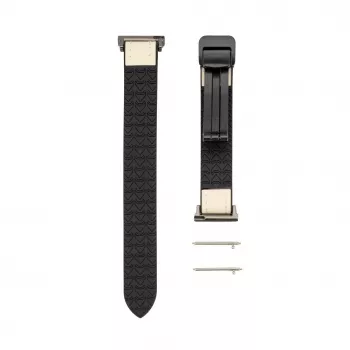 Connect 20mm Silicone Leather Watch Straps with Magnetic White