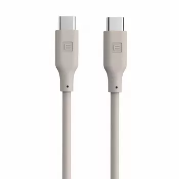 Evelatus USB-C to USB-C Silicone Cable 1,2m 60W / 20V 3A Warm Gray