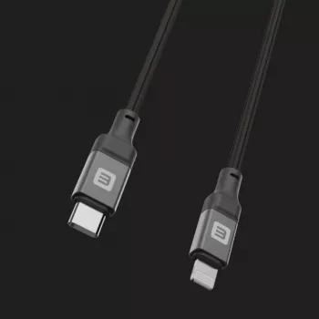 Evelatus USB-C to Lightning Cable 1,2m 60W MFi Certified Braided Nylon Aluminum Housing Black