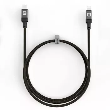 Evelatus USB-C to Lightning Cable 1,2m 60W MFi Certified Braided Nylon Aluminum Housing Black