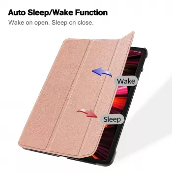 iLike MatePad SE 10.1 Tri-Fold Eco-Leather Stand Case Rose Gold