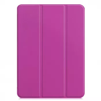 iLike Galaxy Tab S9 Plus 12.4 Tri-Fold Eco-Leather Stand Case Purple