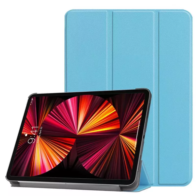 iLike iPad 9.7 Tri-Fold Eco-Leather Stand Case Sky Blue