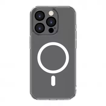 Connect Apple iPhone 15 Pro Max Clear Case ar magnētu un kameras aizsardzību Caurspīdīgs