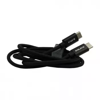 Evelatus Flex Cable Pro USB 2.0 Type C to Type C 1.2M 100W 5A Melns