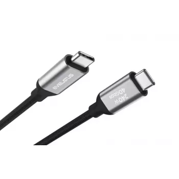 Evelatus Flex Cable Pro USB 2.0 Type C to Type C 1.2M 240W 5A Melns