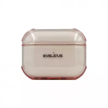 Evelatus Apple AirPods Pro 2 TPU Aizsargmaciņš Caurspīdīgi Rozā