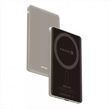 Evelatus PD20W 5000mAh Power Bank MagLink Elite ar Bezvadu Lādēšanu Pelēks