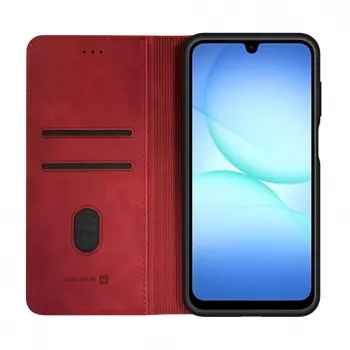 Evelatus Samsung Galaxy A17 grāmatveida apvalks, sarkans