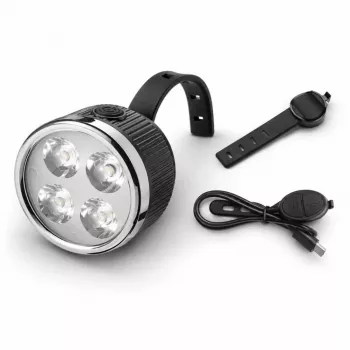 iLike Rechargeable Bike Headlight ar 120dB skaņas signālu, 280 lūmeni, 4 gaismas režīmi, USB uzlāde, bezvadu tālvadība