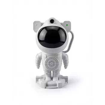 iLike Astronaut Smart LED Lamp with Bluetooth Speaker, RGB Night Light, Remote Control, 360° Rotating Head White