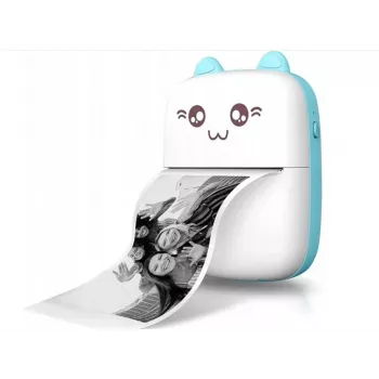 Blun Cat Mini Printer ar 11 termopapīra ruļļiem 75mm