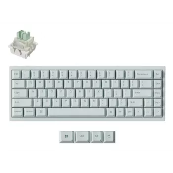 Keychron Q16 HE 8K mehāniskā tastatūra – Light Green – pilna izmēra – Gateron Hall Effect slēdži – USB-C vadu – 8000 Hz aptaujas ātrums