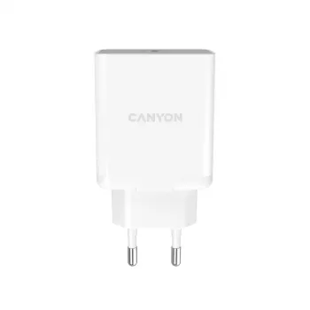 Canyon sienas lādētājs H-20 ar USB-C 20W Balts