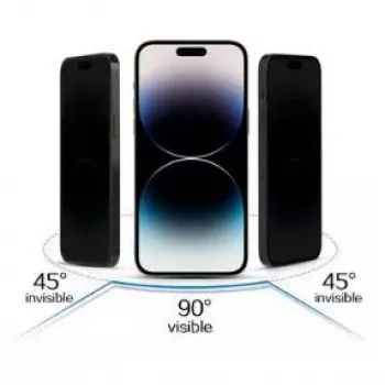 iLike Samsung Galaxy A34 5G rūdīta stikla privātuma ekrāna aizsargs melns