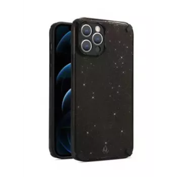 iLike Apple iPhone 12 Pro Armor Glitter Case Black