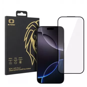 iLike Apple iPhone 16 Pro Max 10X HD DLC Diamond Coating Tempered Glass Screen Protector Black
