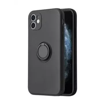 iLike Apple iPhone 14 Pro Silicone Ring Case Black