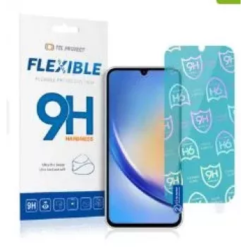 iLike Hybrid Glass Screen Protector for Samsung Galaxy A34 5G - Flexible, 9H Hardness, HD Clear