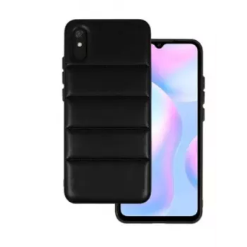iLike Xiaomi Redmi 9A Ādas 3D Maciņš Melns