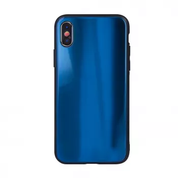 iLike Apple iPhone XR Aurora Glass Case Dark Blue