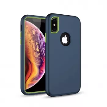 iLike Samsung Galaxy A70 Defender Solid 3-in-1 Case Navy Blue