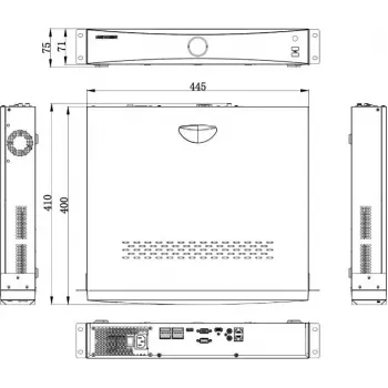 Hikvision DS-7716NXI-K4(D) 16-kanālu AcuSense DVR/NVR, 4K HDMI, 4 SATA, H.265+