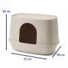 SAVIC Moona Cat Litter Box Mocha 57x39x39 cm