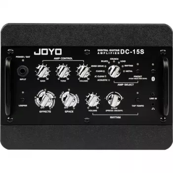 JYO JOYO DC-15S 15W Ģitāras pastiprinātājs ar Bluetooth, uzlādējamu bateriju, 9 pastiprinātāja modeļiem, 6 efektiem, bungu mašīnu, looperi un skaņotāju