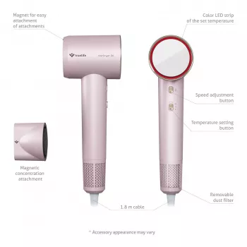 TLF TrueLife HairDryer D6 Fēns 1600 W Rozā