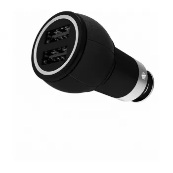 Azuri Auto Lādētājs ar 2 USB Portiem Melns