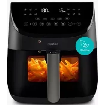 MEDION MD 13060 X20 XXL Air Fryer 6.6 L Black 1700 W ar pārtikas termometru
