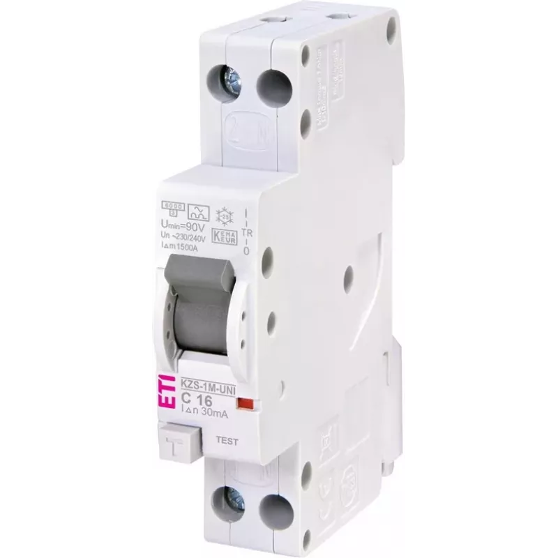 ETI KZS-1M-UNI RCBO 1P+N C16 30mA A tipa (002176034)