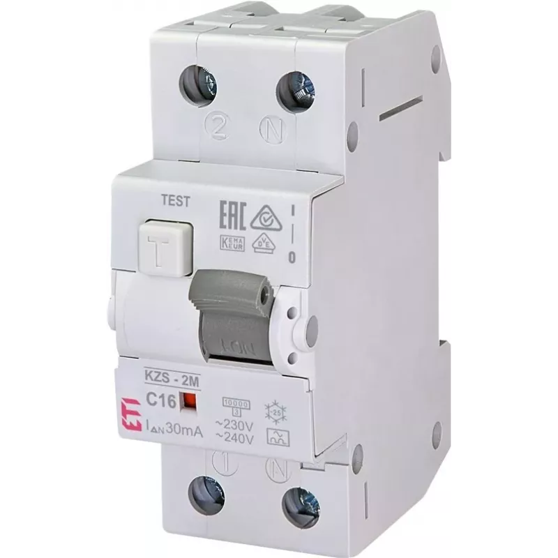 ETI diferenciālais automāts 2P 16A 30mA tips AC KZS-2M Auto