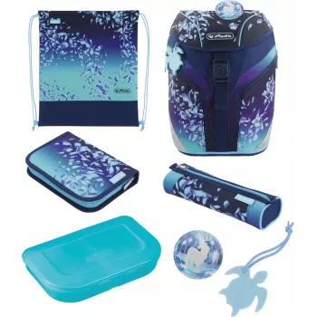 Herlitz SoftLight Plus Greenline pamatskolas skolas soma, Blue Ice