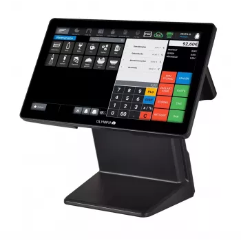 OLYMPIA T400K All-in-One 39,6 cm (15,6 inch) Touchscreen POS Terminal Black