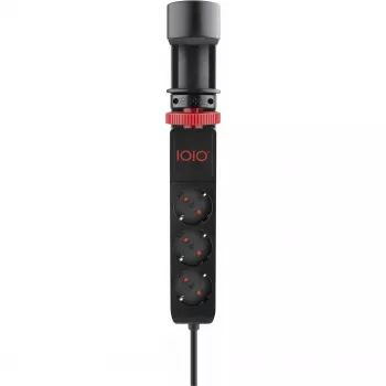 Olympia IOIO SL 3000 Black Table Edge Power Strip with 3 Schuko Outlets and 2 USB-A Ports, 1,5m Cable