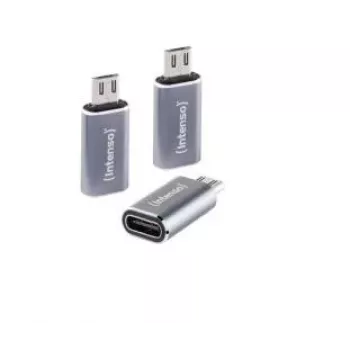 Intenso USB-C uz Micro-USB Adapteris C480M, Melns, 480 Mbps