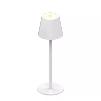 SYNERGY21 LED galda lampa ar akumulatoru - āra IP54 - skārienslēdzis ar regulējamu spilgtumu - Balta