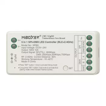 Miboxer SPIB5 Pixel LED Controller 5 in 1 SPI+DMX 2,4GHz+BLE