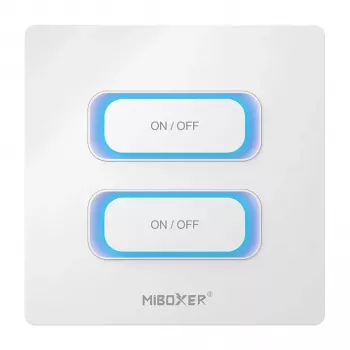 MIBOXER ESW2 2-Gang Smart Switch WiFi + 2,4GHz Motion Sensor Dimmer for Milight/Miboxer (White)