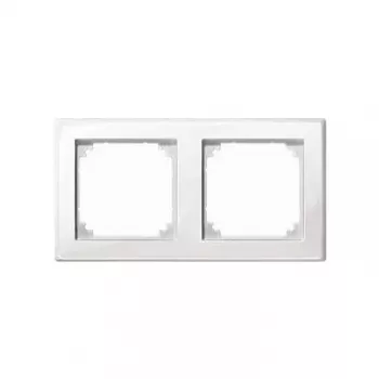 MERTEN 2-Gang Socket Frame White 15.2 x 8,1 cm