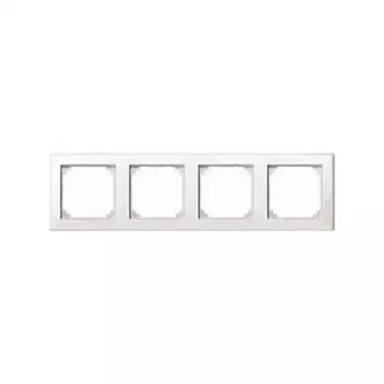 MERTEN 4-Gang Cover Frame Polar White 29.4 x 8,1 cm System M