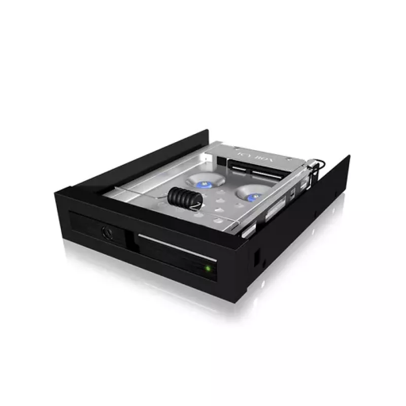 ICY BOX IB-2217ASTS Mobile Storage Rack - 2,5 inch (6,4 cm) to 3,5 inch (8,9 cm) - Black