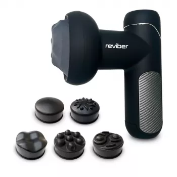 Reviber RV-MABS-EU/1,0 Shiatsu Muscle Massager ar infrasarkano siltumu, 8 mezgliem, 3 ātrumiem, melns